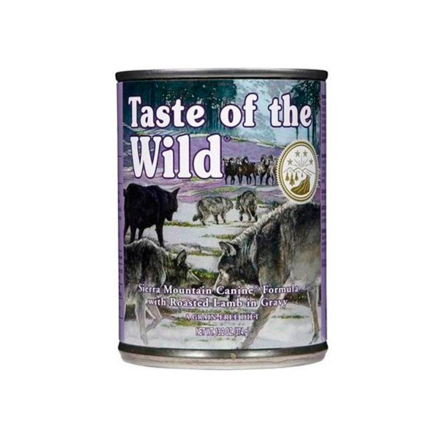 12 latas x 390 g Lata Taste of the Wild Sierra Mountain para cães Pack poupança!