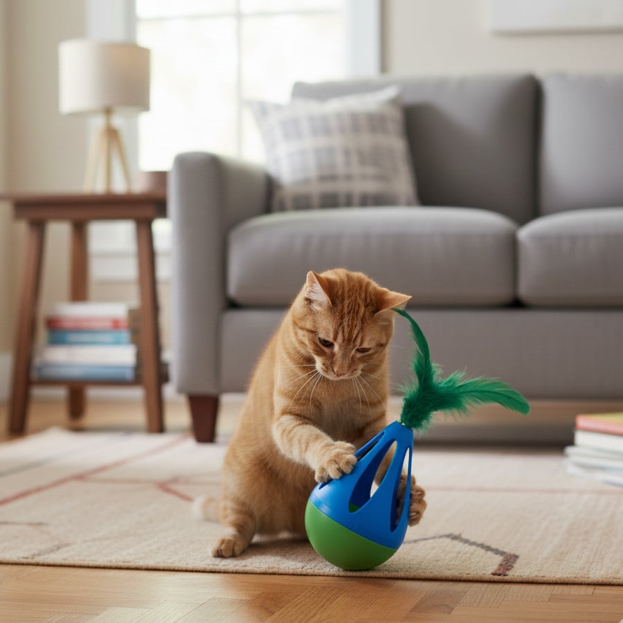 PLAYOLOGY BRINQUEDO COM PENA PARA GATOS