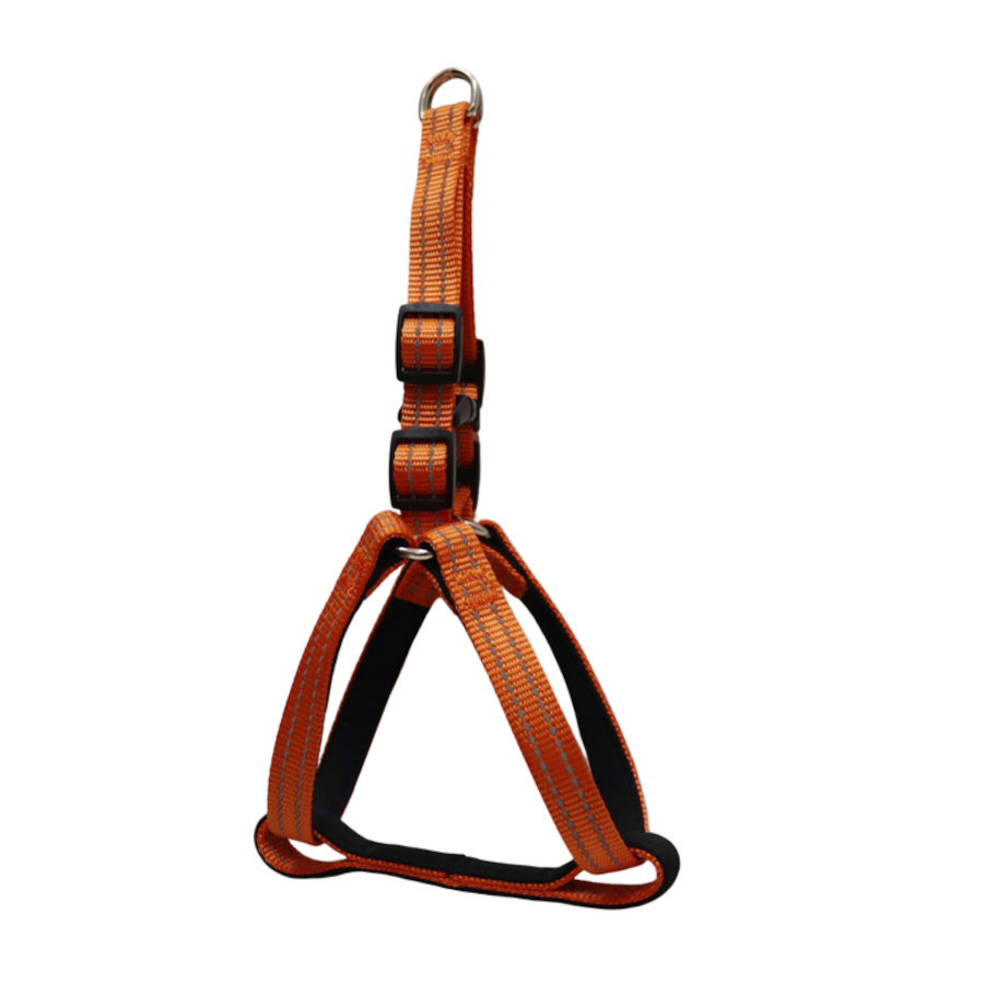 Gotoo Peitoral nylon laranja reflexivo para cães