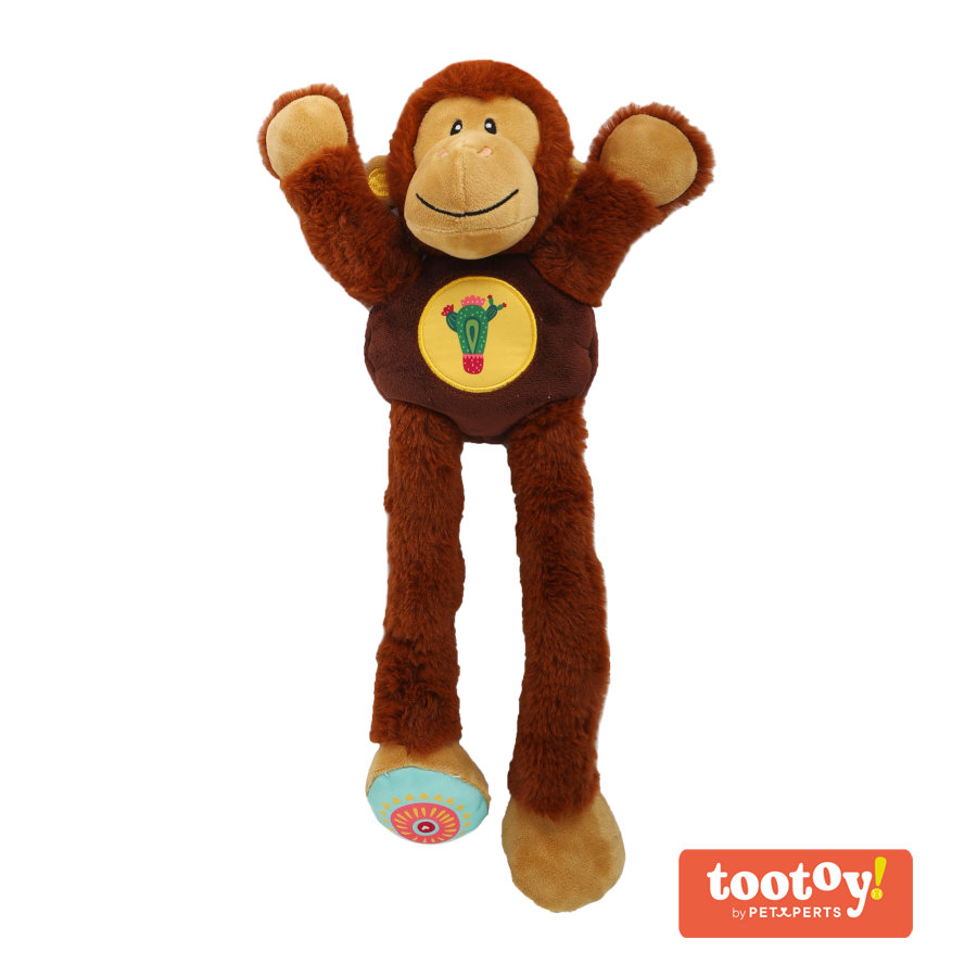 Tootoy! Comfort Twister Monkey Cuddler peluche para cães