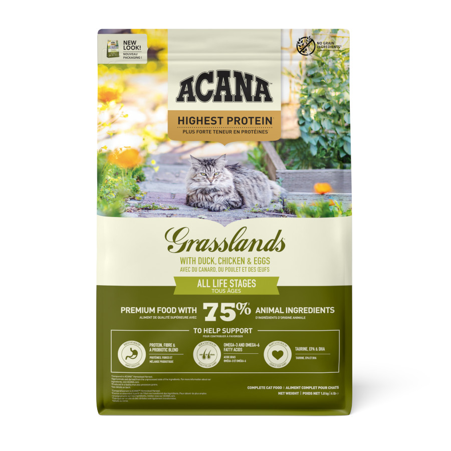 4.5 kg Acana Grasslands ração para gatos