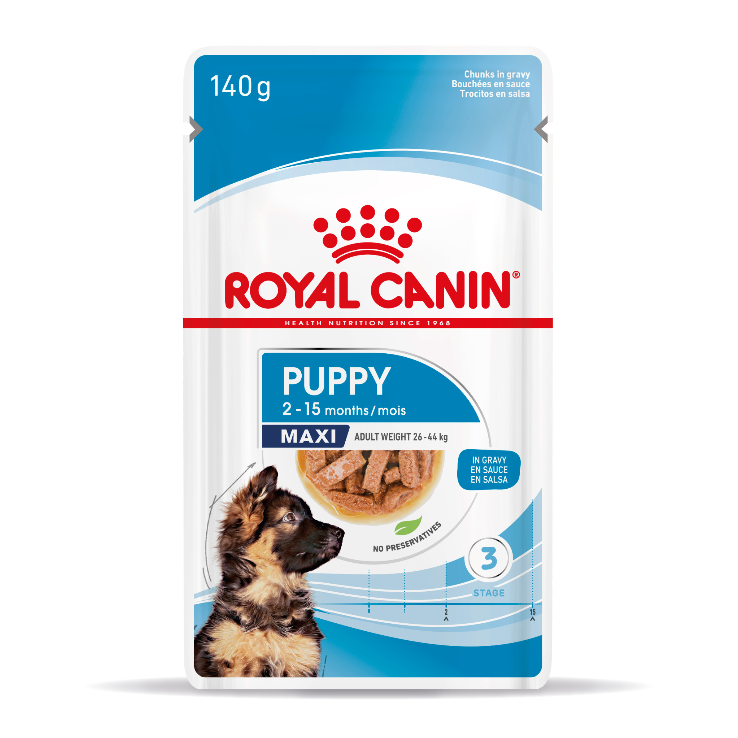 12 saquetas x 140 g Royal Canin Maxi Puppy Alimento húmido para cães Pack poupança!