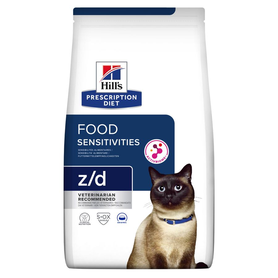 2 x 3 kg Hill's Prescription Diet z/d Food Sensitive ração para gatos Pack poupança!