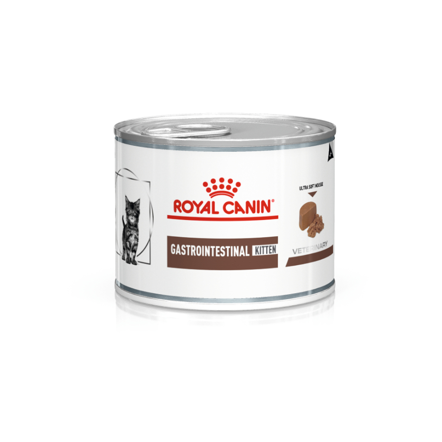 48 latas x 195 g Royal Canin Veterinary Gastrointestinal Mousse em lata para gatinhos Pack poupança!