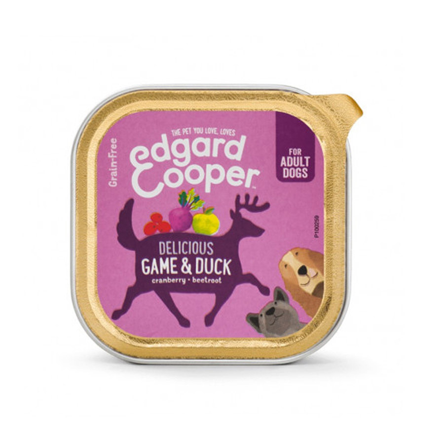 24 terrinas x 150 g Terrina Edgard Cooper Adult veado e pato para cães Pack poupança!