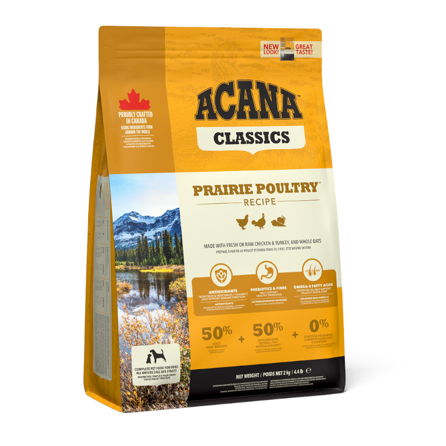 2 KG Acana Classics Prairie Poultry Frango ração para cães