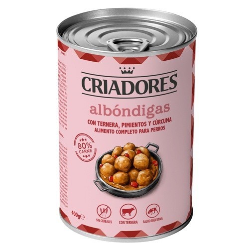 400 g Criadores Almôndegas Vitela lata para cães