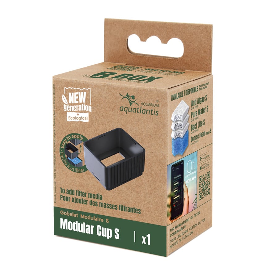 0.02 KG Aquatlantis B-Box Copo Modular S de Substituição para Filtros de Aquário