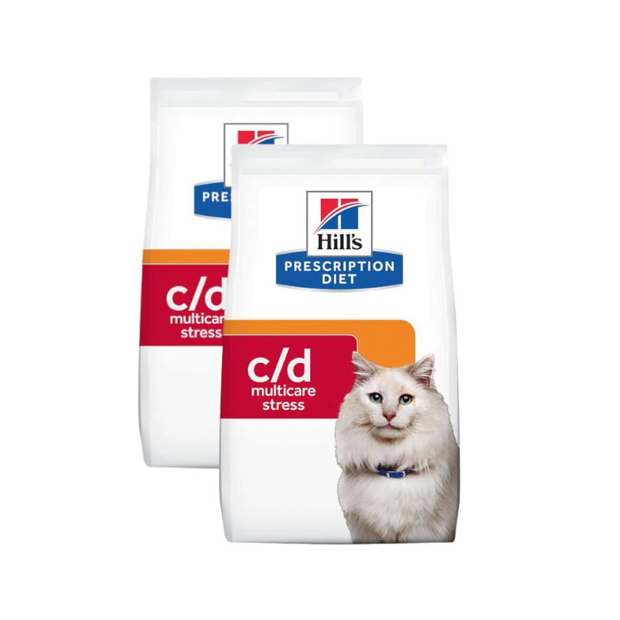 2 x 8 kg Hill's Prescription diet c/d Urinary Care frango ração para gatos Pack poupança!