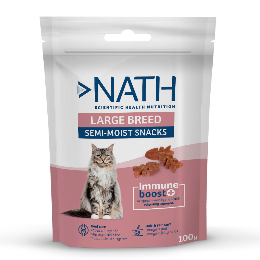 100 g Nath Snacks Semi-húmidos para gatos de raças grandes