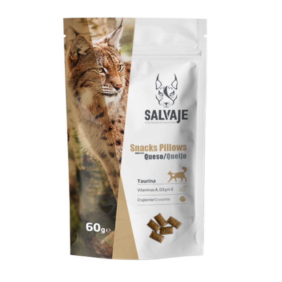 2 pacotes x 60 g Salvaje Biscoitos Queijo para gatos Pack poupança!