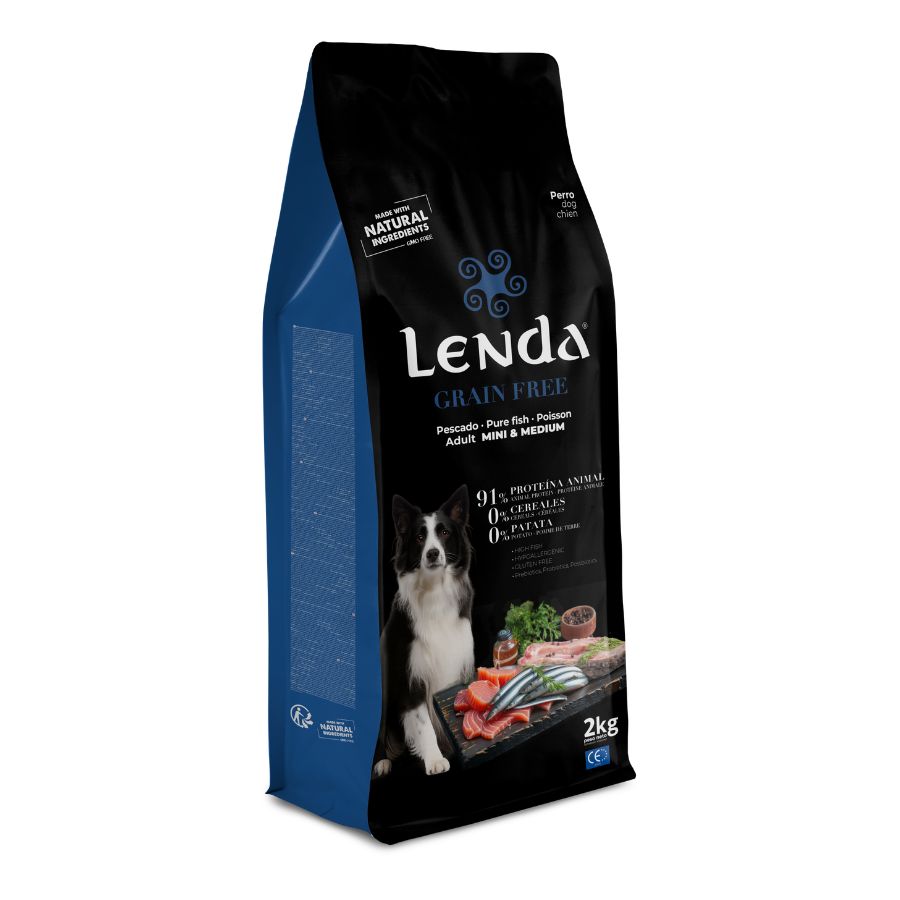 2 KG 2 Kg Lenda Grain Free Ração de Peixe e Krill para cães