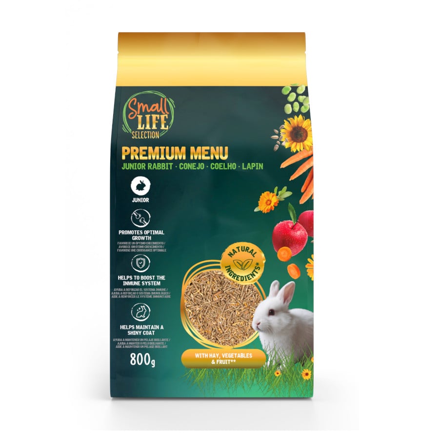 0.8 kg Small Life Premium Menú Comida para coelhos júnior