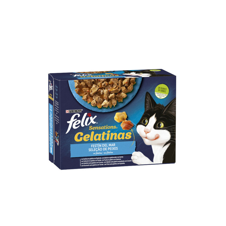 24 saquetas x 85 g Felix Sensations Seleção de Peixes saquetas em galeia Pack poupança!