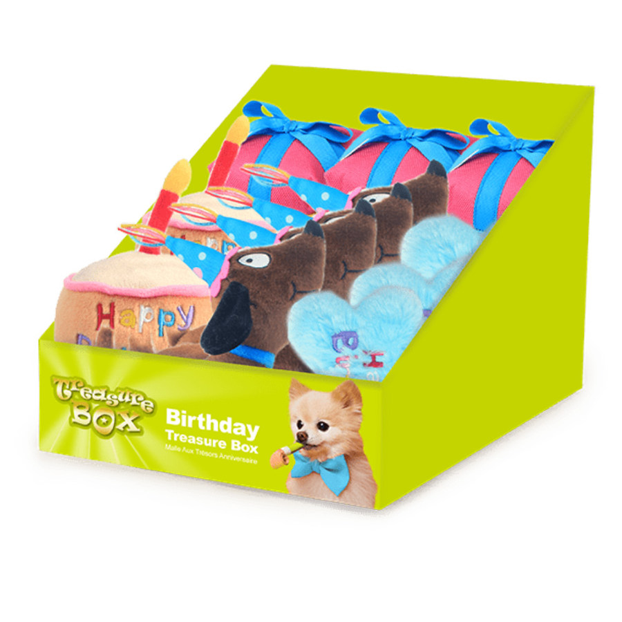 All For Paws Birthday Treasure Box Caixa com brinquedos para cães