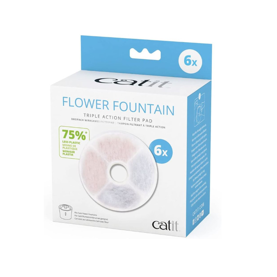 0.22 KG Catit Flower Fountain Filtro de Tripla ação para fontes