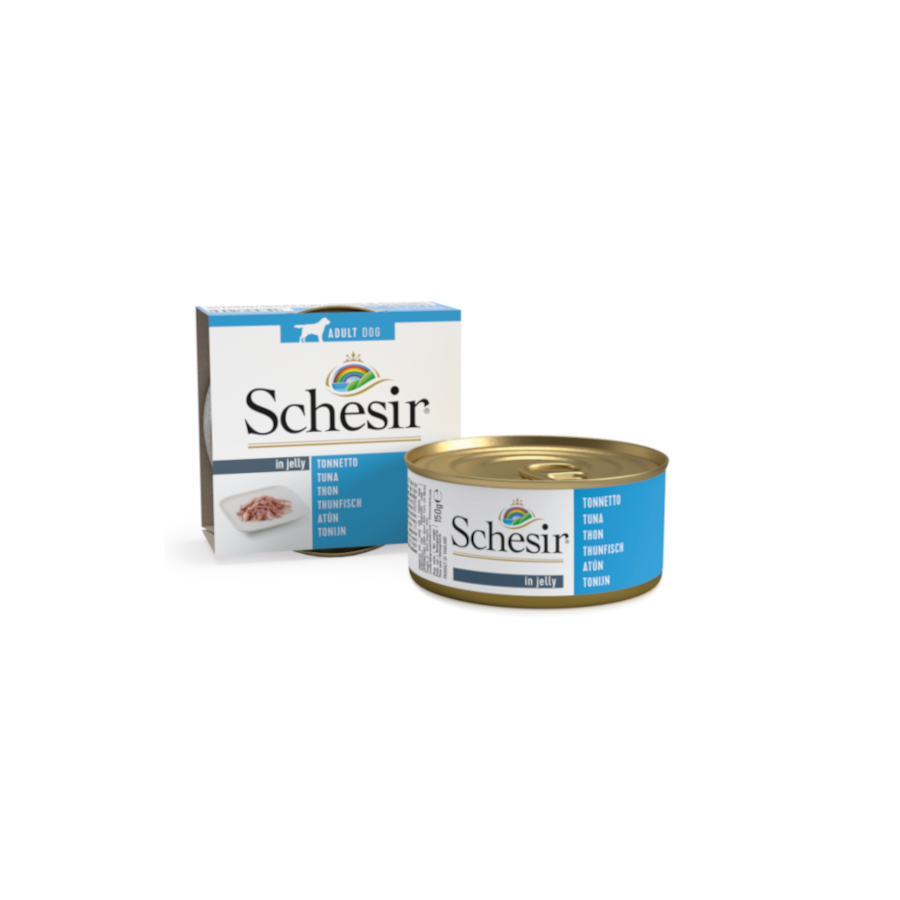 1.8 kg Schesir Adult Atum em Gelatina em lata para cães