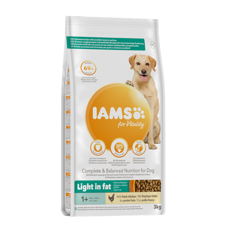 3 kg IAMS For Vitality Frango ração para cães
