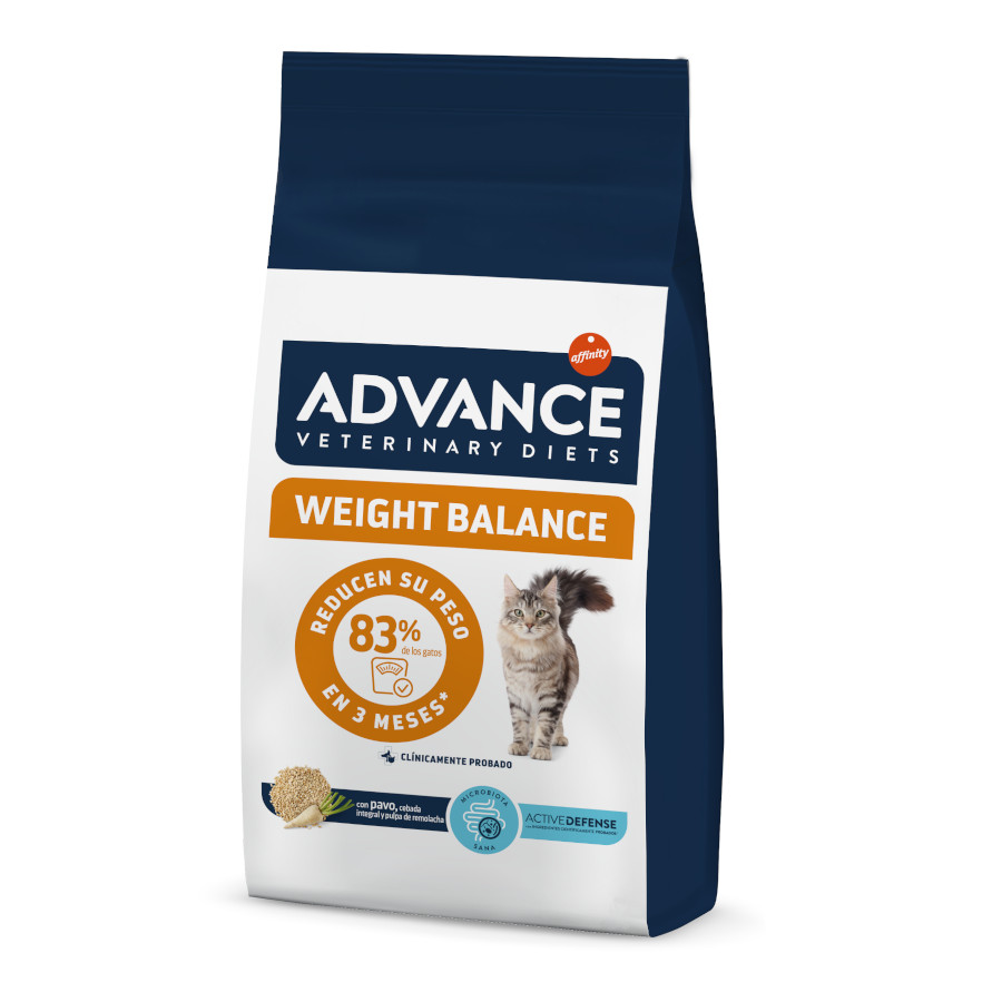 3 kg Advance Veterinary Diets Weight Balance ração para gatos