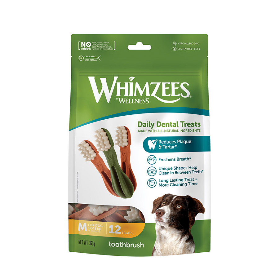 14 sticks Whimzees Snacks Dentários para cães de porte médio Pack poupança!