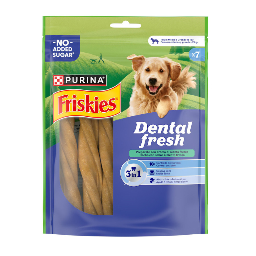 7 sticks Purina Snacks dentários Friskies Medium y Large para cães