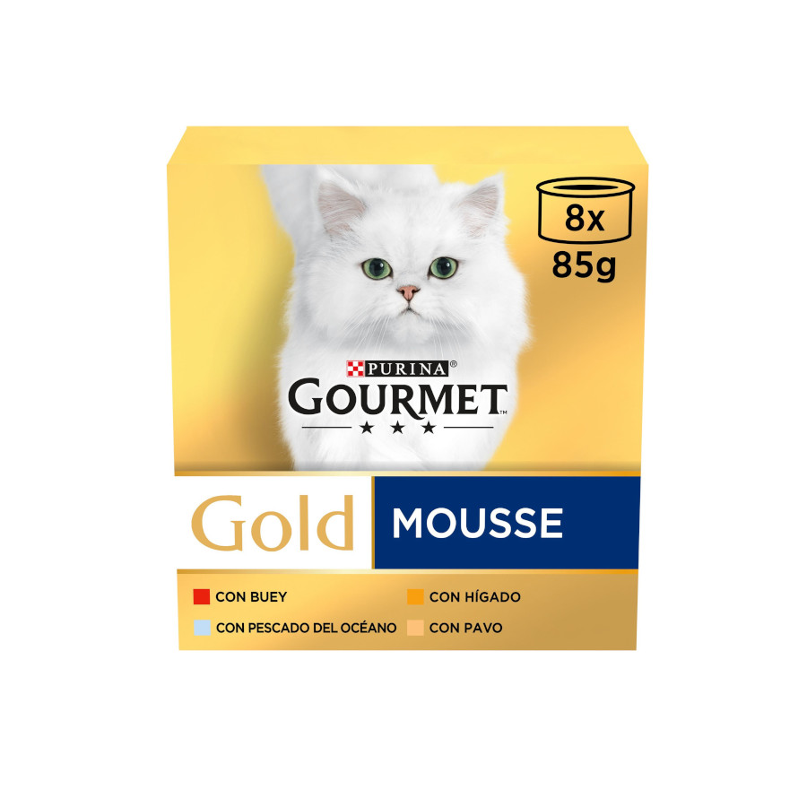48 latas x 85 g Gourmet Gold Mousse Sortido de latas para gatos Pack poupança!