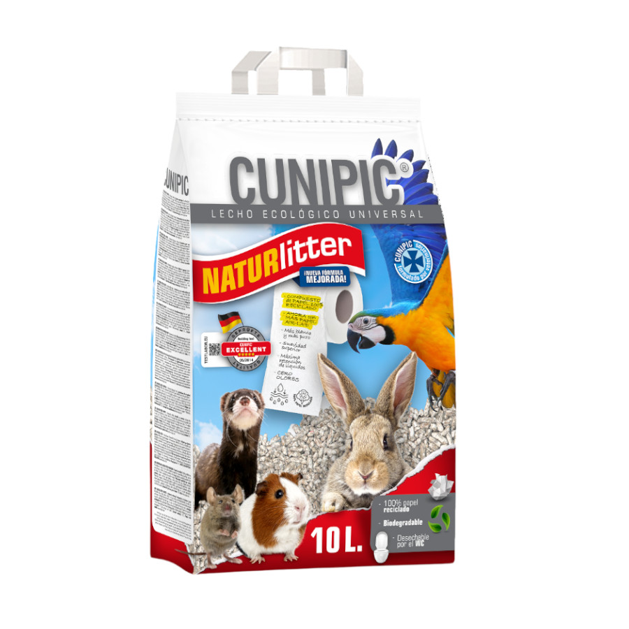 Cunipic Naturlitter Substrato Ecológico de Papel para aves e roedores