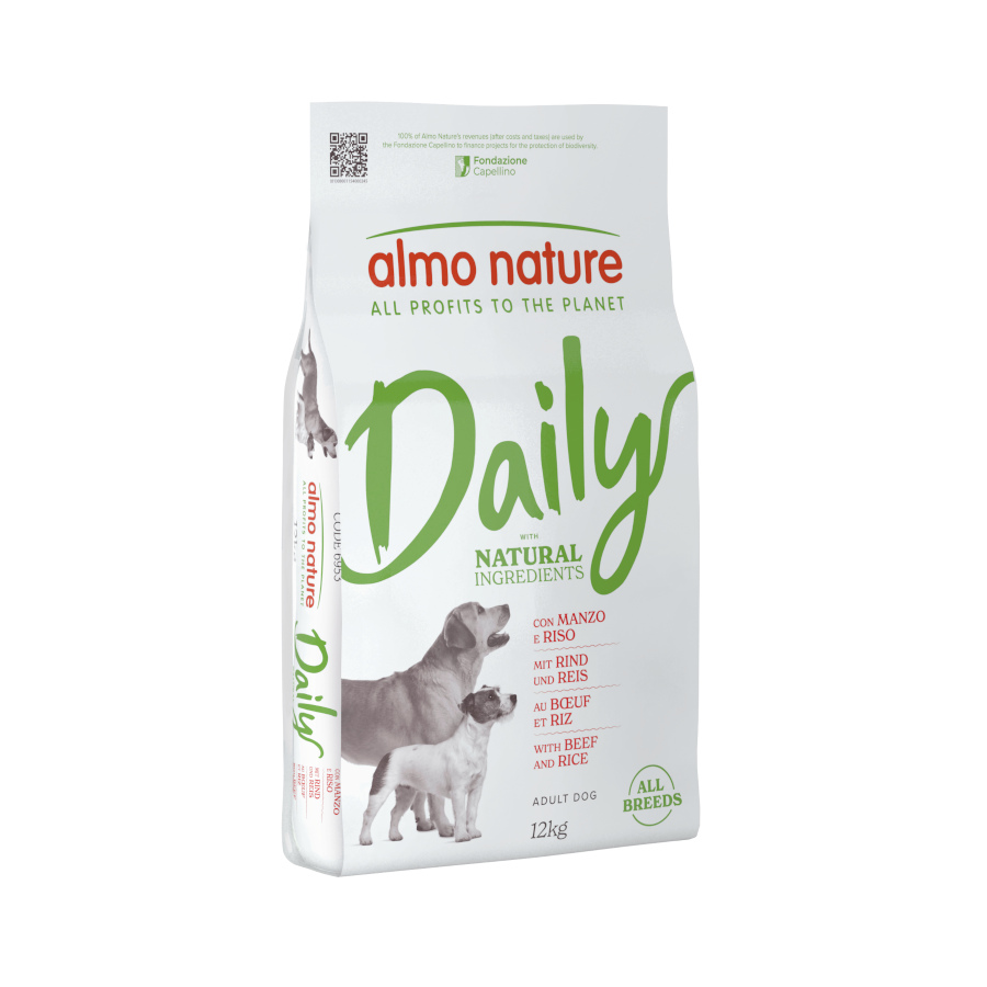 12 kg Almo Nature Daily Maintenance - Ração para cães com carne e arroz