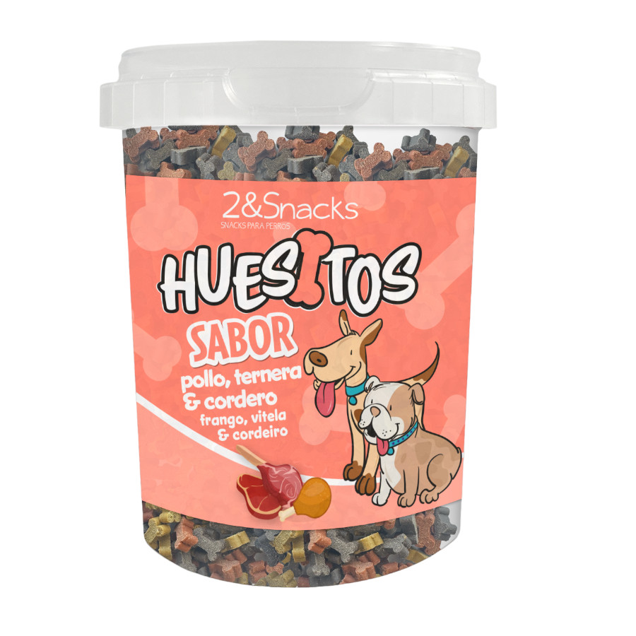 6 pacotes x 100 g 2Snacks Biscoitos Mini Ossos Mix para cães Pack poupança!