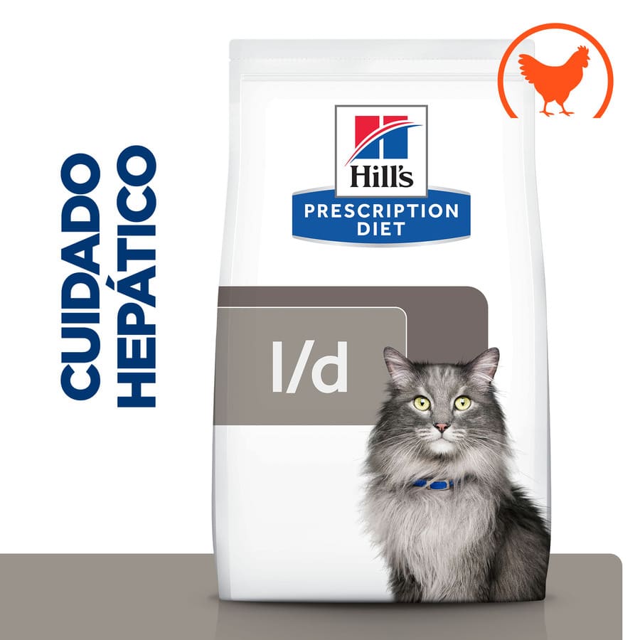 1.5 kg Hill's Prescription Diet Liver Care Frango ração para gatos