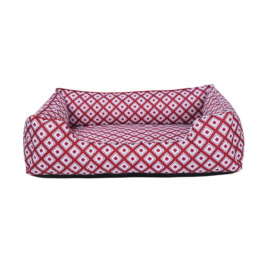 Leeby cama vermelha impermeável para cães