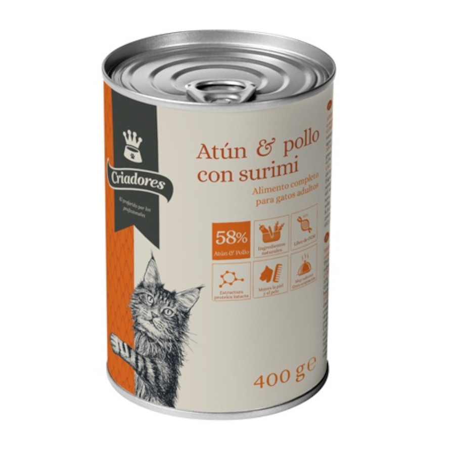 400 g Criadores Adultos Atum e Frango em lata para gatos