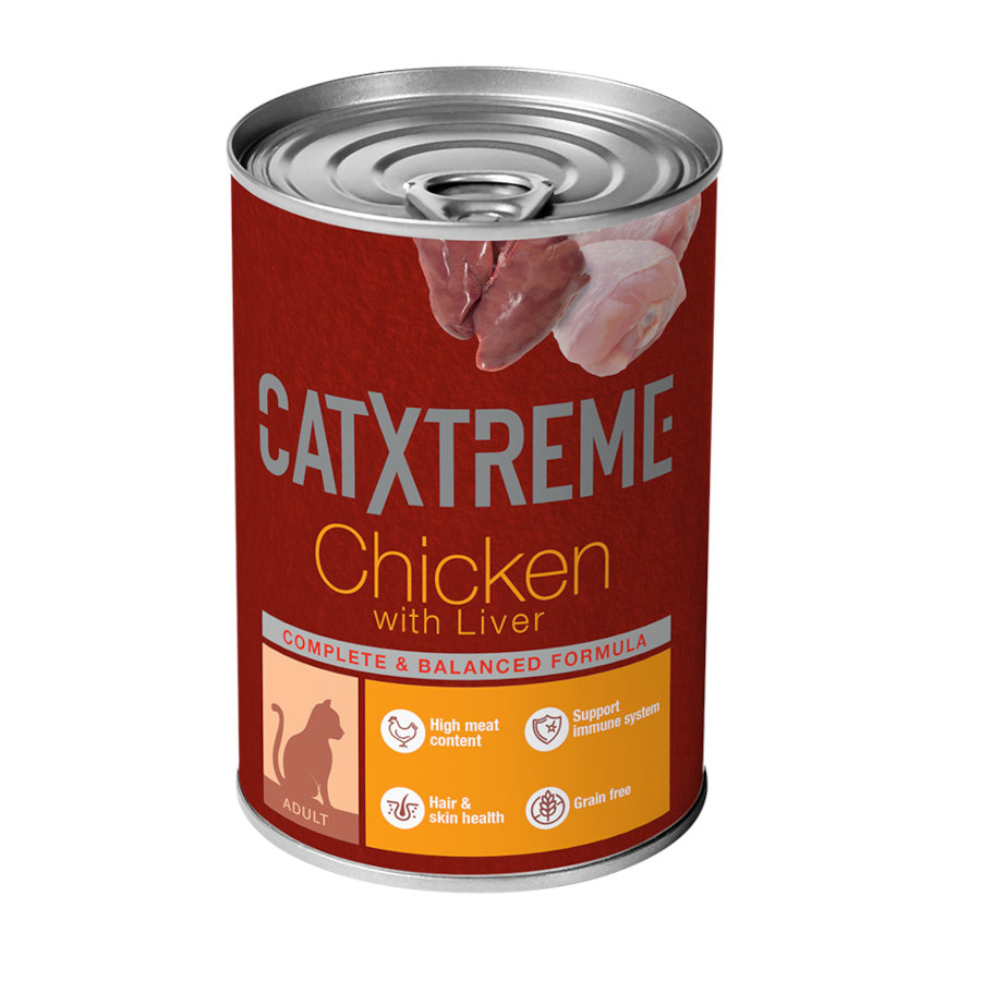 0.4 KG Catxtreme frango com fígado em paté de lata para gatos