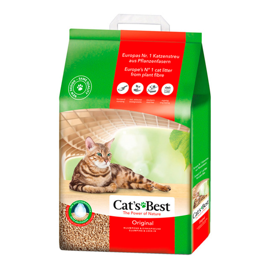 8.6 KG Cat's Best Öko Plus Absorvente Vegetal para gatos
