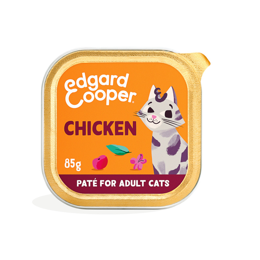 2.04 kg Edgard & Cooper Adult Frango em Patê terrina para gatos