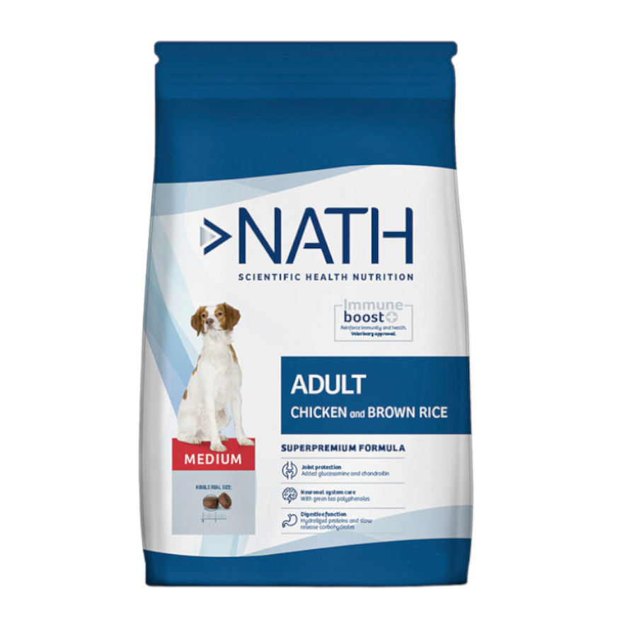 12 kg Nath Adult Medium Frango ração para cães