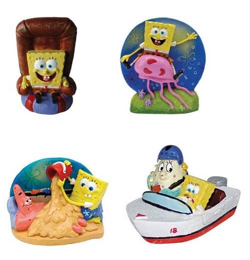 Figuras aquÃ¡rio Bob Esponja, PatrÃ­cio representava caranguejo, SpongeBob Sr.