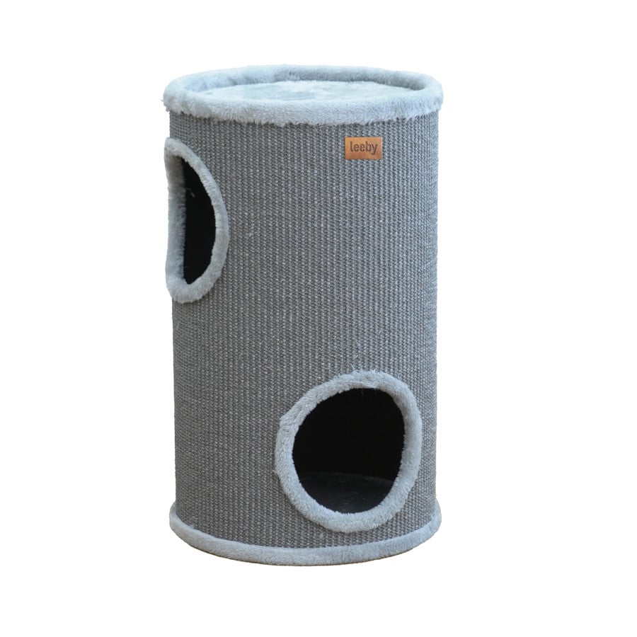 Leeby Bijou barril arranhador com cama nido para gatos