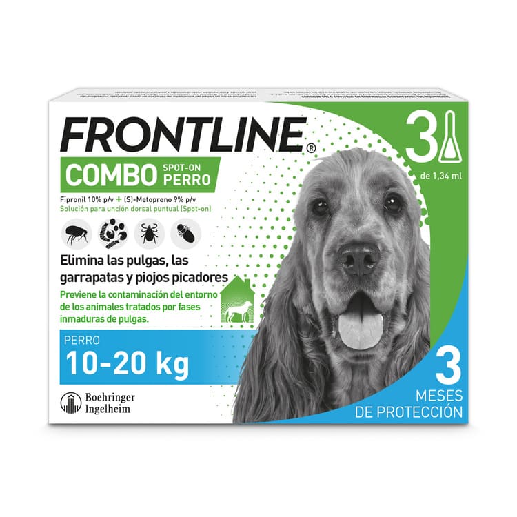 Frontline Combo Pipetas Antiparasitárias para cães médios