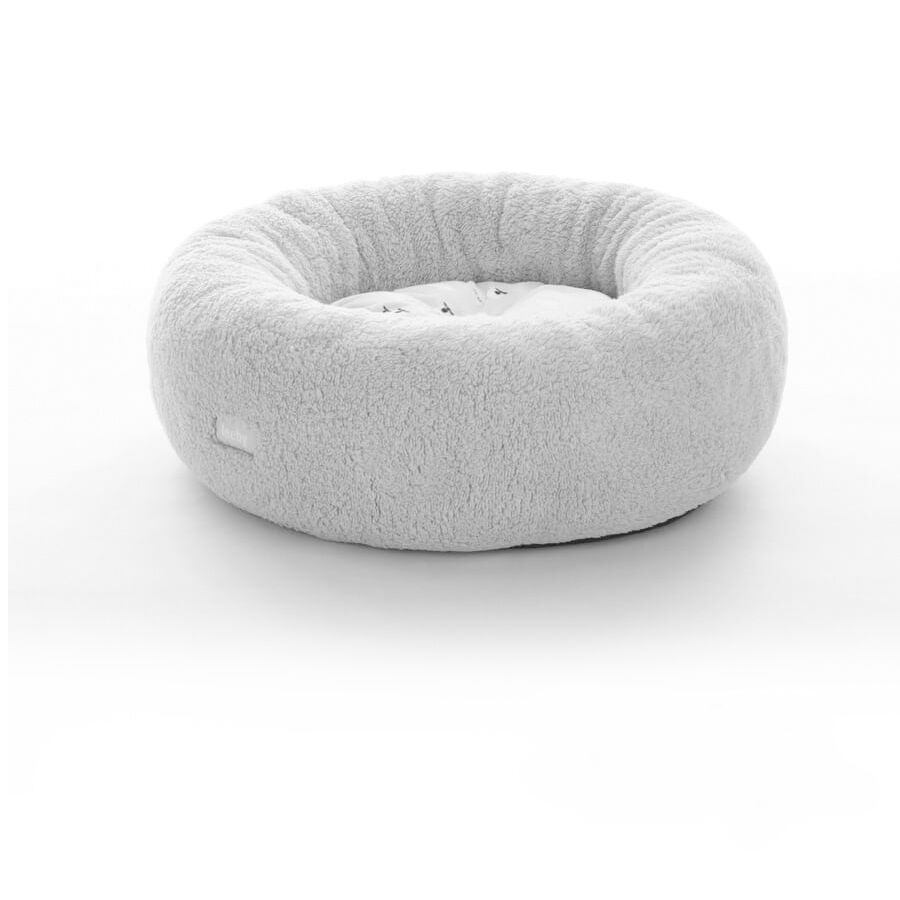 Leeby Cama de pelo cinzenta com ovelhas com cobertura amovível para cachorros