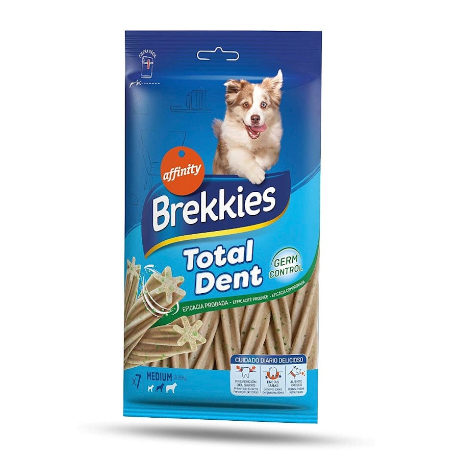 0.18 KG 7 sticks Affinity Brekkies Total Dent Medium Snacks dentais para cães