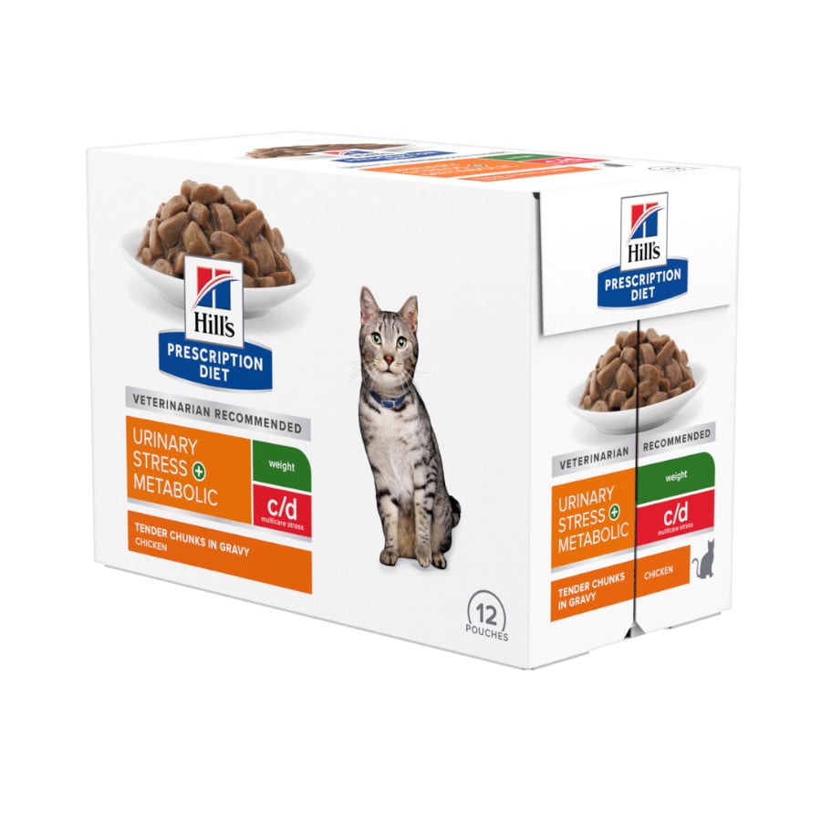 Hill’s Prescription Diet c/d + Urinary Stress Frango saqueta para gatos