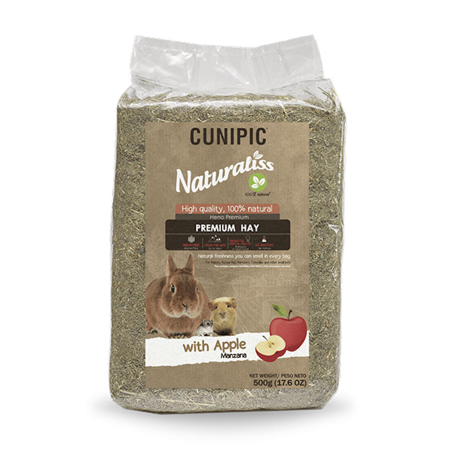 0.5 KG Cunipic Naturaliss Feno com maçã para roedores