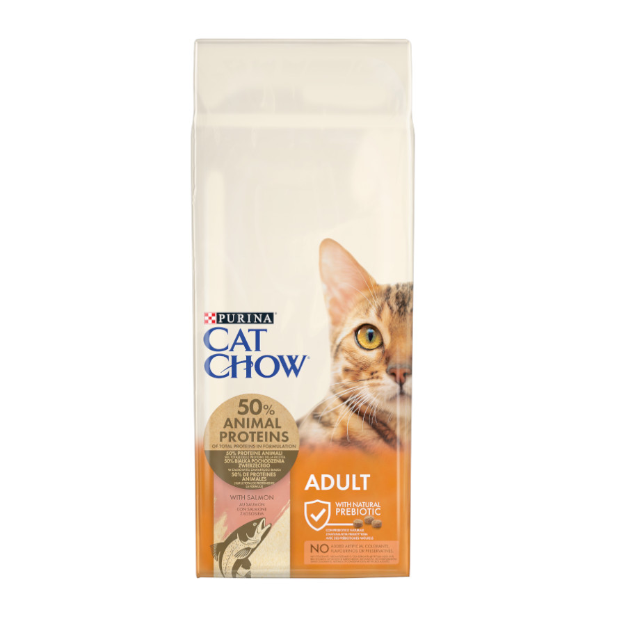 15 KG Cat Chow Adulto Salmão ração para gatos