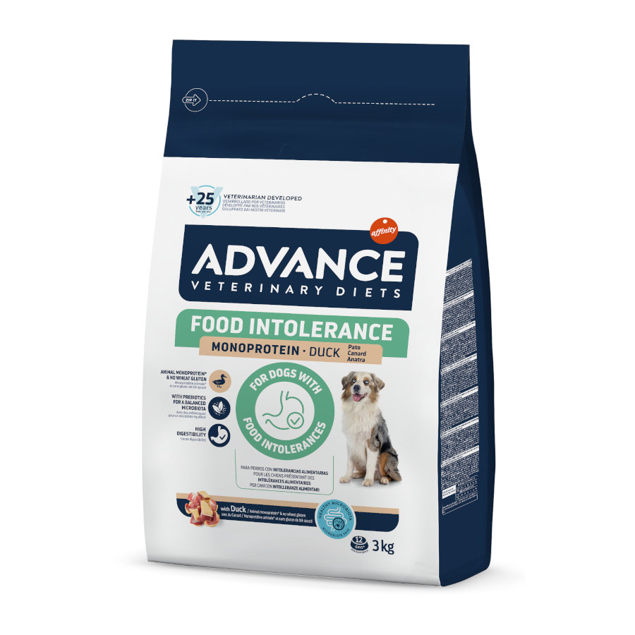 3 KG 3 kg Advance Veterinary Diets Food Intolerance Ração para cães