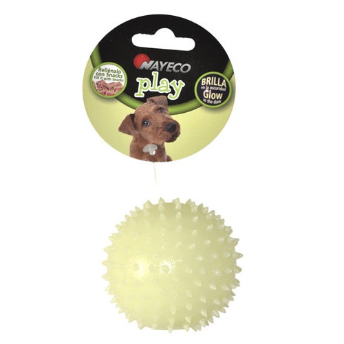 Nayeco pelota fluorescente rellenable para perro image number null