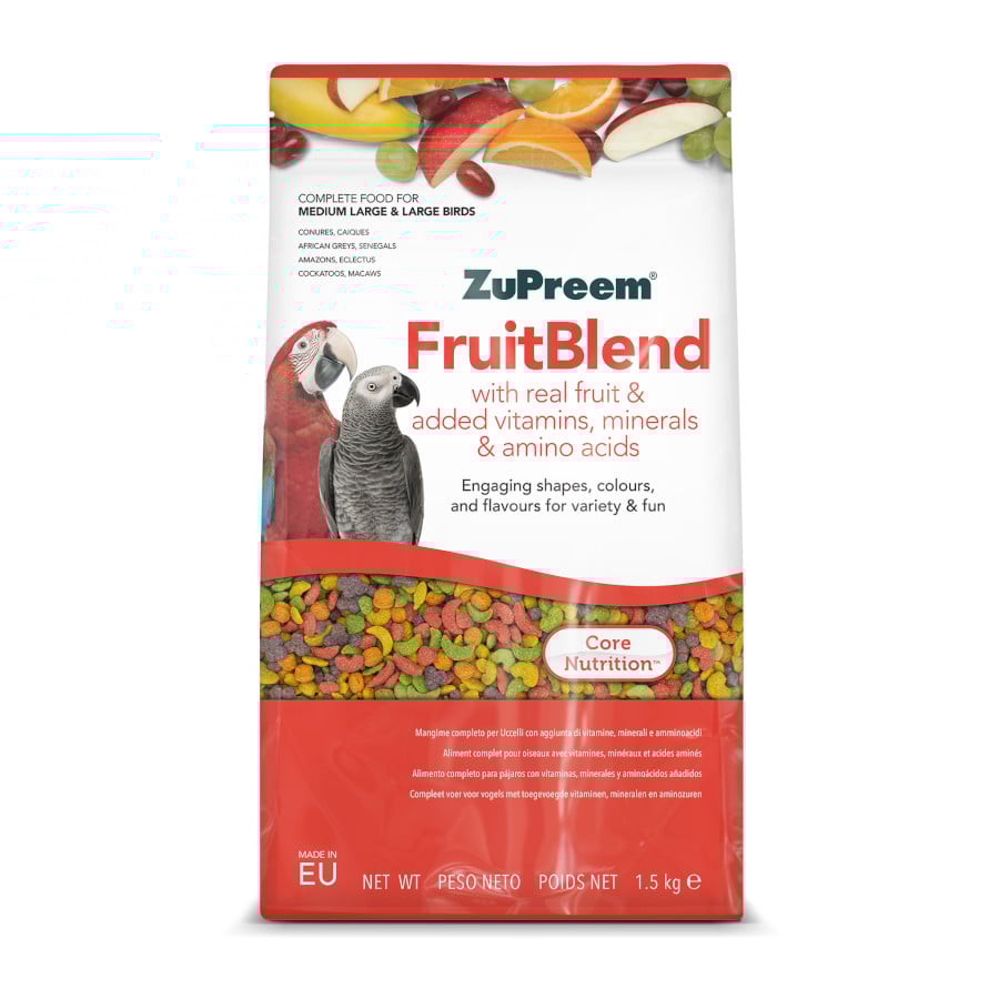 ZuPreem FruitBlend Ração para pássaros médio, grande e grande
