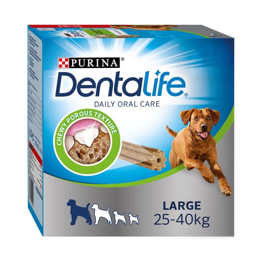 72 sticks Dentalife Snacks Dentários para cães de raça grande Pack poupança!