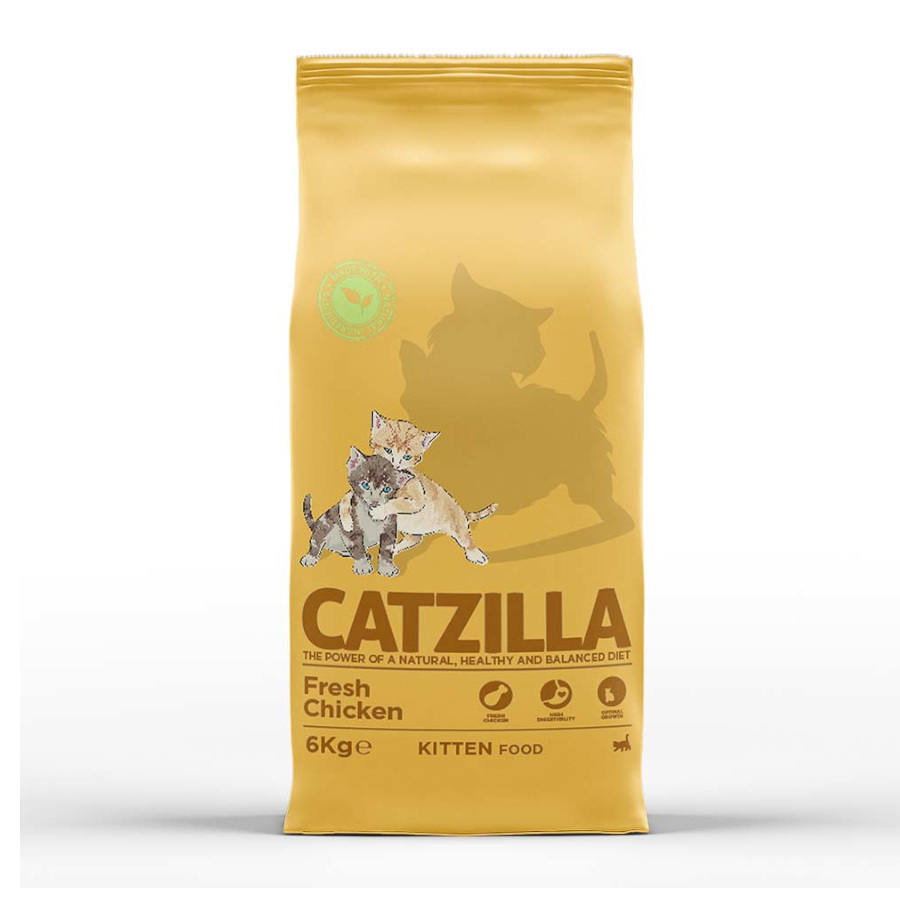 6 KG Catzilla Kitten Frango ração para gatos