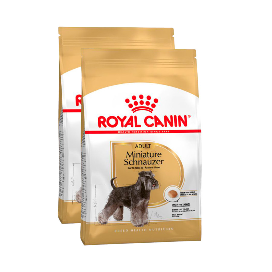 2 x 3 kg Royal Canin Adulti Schnauzer Miniatura ração para cães Pack poupança!